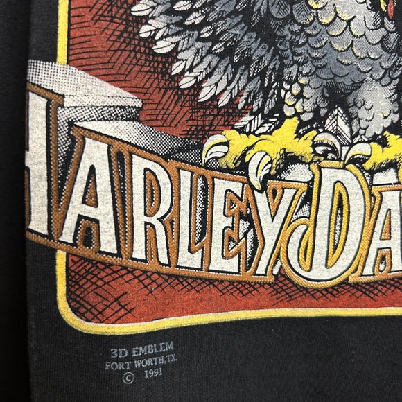 Classic black Harley Davidson t-shirt in XL - Picture 3 of 7